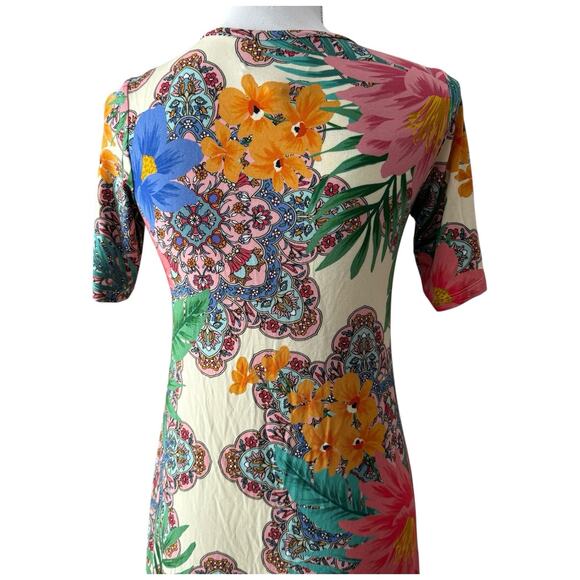 Johnny Was Victoria Swing Knee Length Floral Dress Size XS - Picture 11 of 11